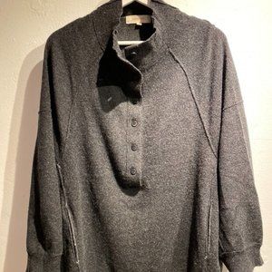 INHABIT cashmere contrast stitch sweater